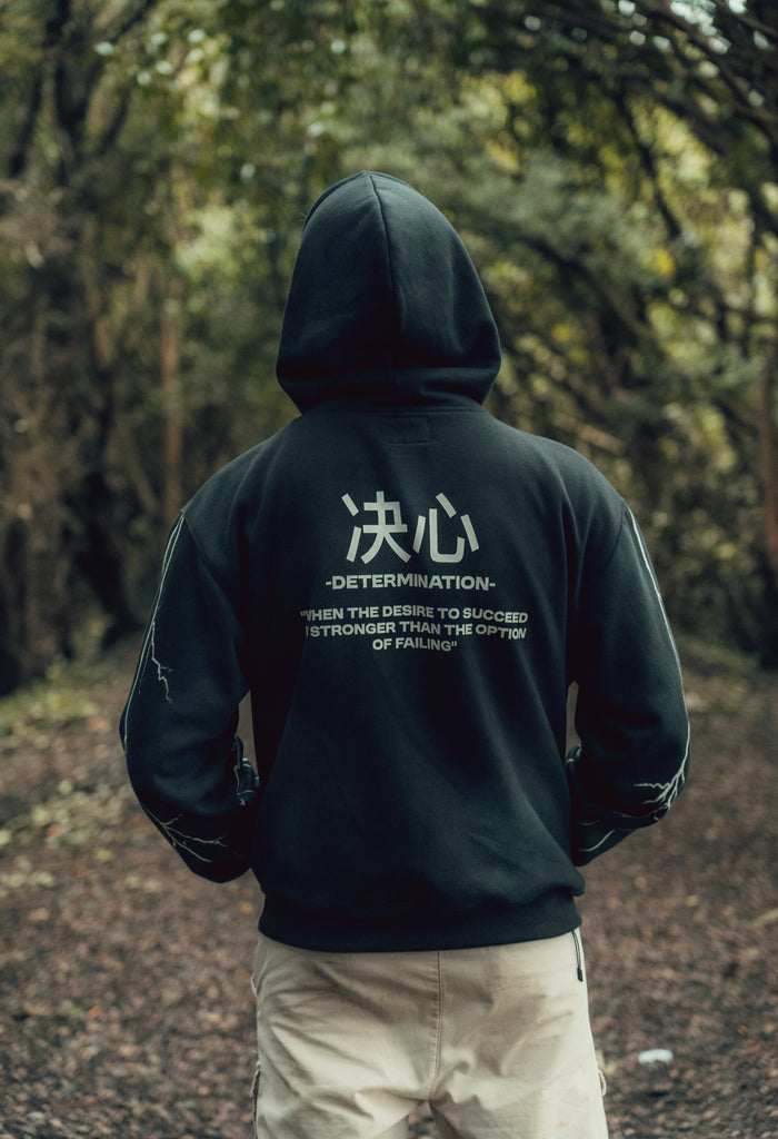 Determined to succeed” acid wash hoodie – Controlled Minds